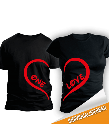 Paarshirt schwarz 2er-Set One LOVE T-Shirt Paar-Shirts 30,00 €