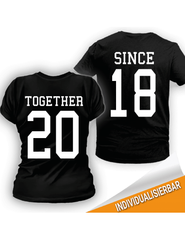 Paarshirt schwarz 2er-Set Together since T-Shirt Paar-Shirts 30,00 €